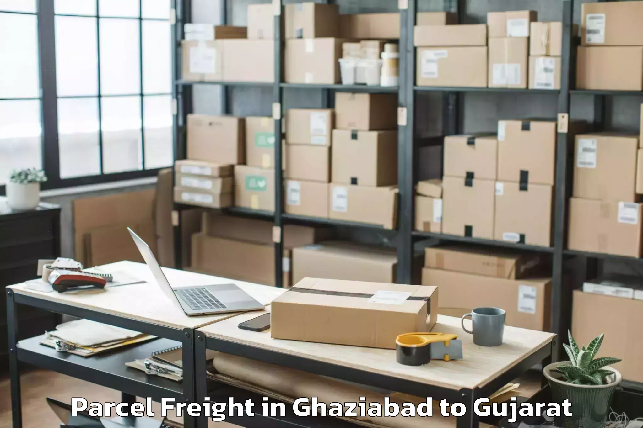 Easy Ghaziabad to Lunavada Parcel Freight Booking